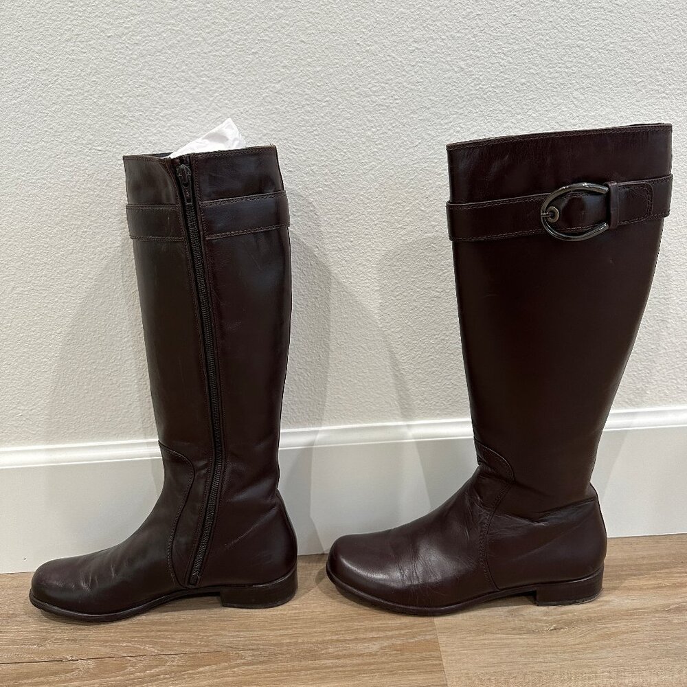 Stuart Weitzman Leather Boot Dark Brown - image 2